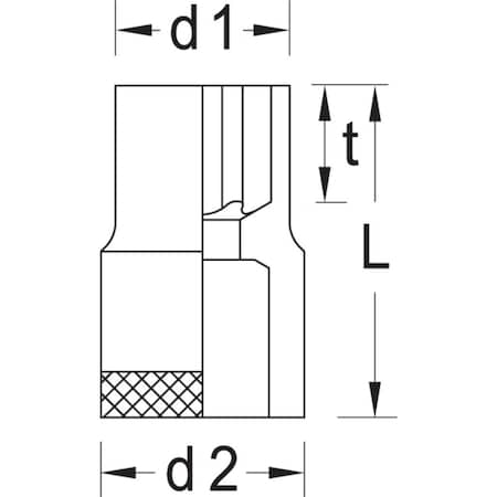 3/8 Square Drive, E6 SAE Socket